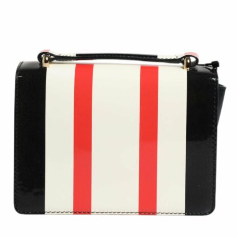 Dolce & Gabbana Striped Patent Leather Crossbody Women Multicolor Crossbody Bags