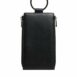 Dolce & Gabbana Leather Logo Plaque Neck Strap Card Coin Wallet with Zipper Closure