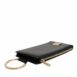 Dolce & Gabbana Leather Logo Plaque Neck Strap Card Coin Wallet with Zipper Closure