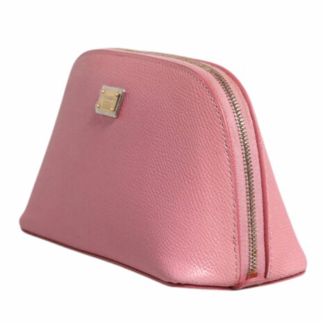 Dolce & Gabbana Leather Zip Around Wallet with Logo Detailing