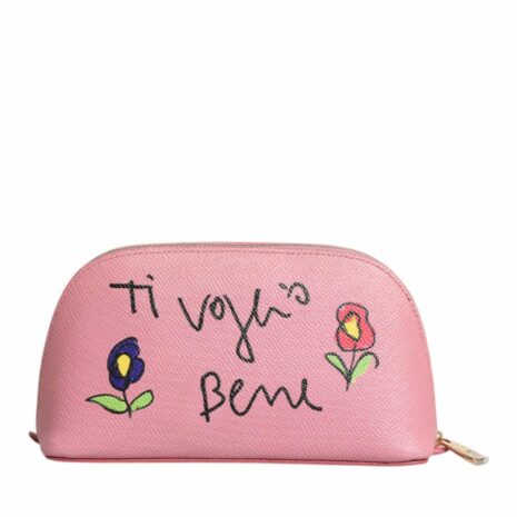 Dolce & Gabbana Leather Zip Around Wallet with Logo Detailing
