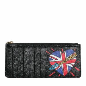 Dolce & Gabbana Leather Cardholder Wallet with Internal Pocket and Card Slot ONE SIZE Black