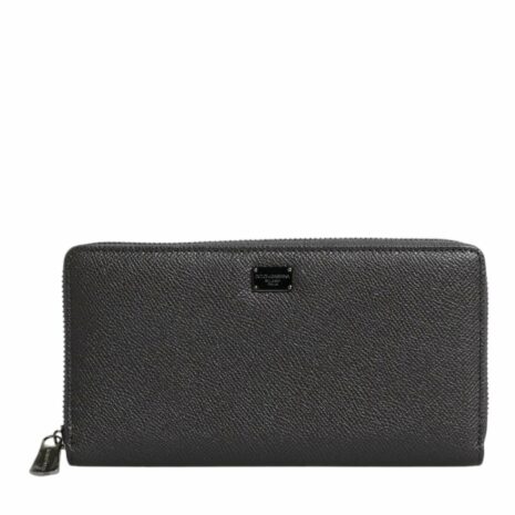 Dolce & Gabbana ZipAround Wallet BIC4259A1172 Women Dark Gray ONE SIZE Dark Gray