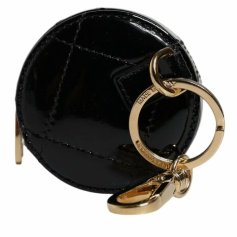 Dolce & Gabbana Compact Mirror Crystal Embellishment Women Black Wallets & Pouches