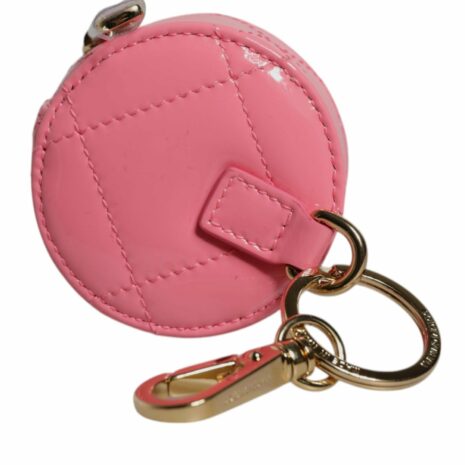 Dolce & Gabbana Round Quilted Zip Wallet Women Pink Wallets & Pouches