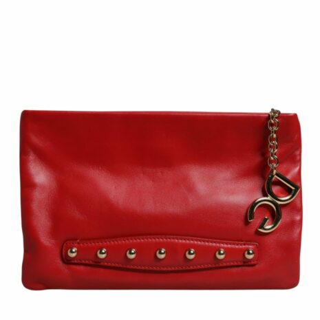 Dolce & Gabbana Revoluton Embellished Clutch Women Red Clutch Bags