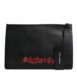 Dolce & Gabbana Leather Clutch with Appliqus Women Black Clutch Bags