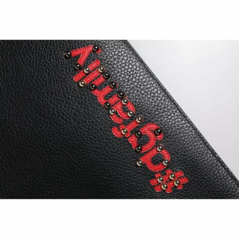 Dolce & Gabbana Leather Clutch with Appliqus Women Black Clutch Bags