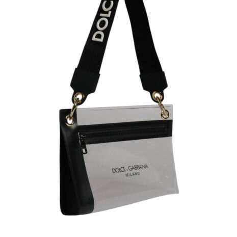 Dolce & Gabbana Clear PVC Shoulder Bag with Zip Closure Women Transparent