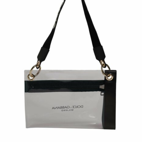 Dolce & Gabbana Clear PVC Shoulder Bag with Zip Closure Women Transparent