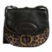 Dolce & Gabbana Leopard Print Leather Crossbody Bag Women Black And Brown Shoulder Bags ONE SIZE Black and Brown