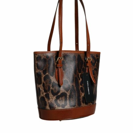 Dolce & Gabbana Leopard Print Tote Bag Women Brown