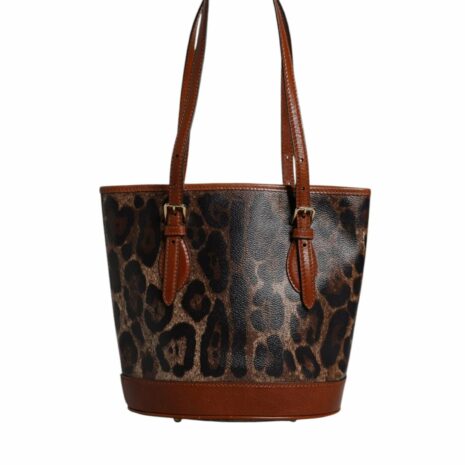 Dolce & Gabbana Leopard Print Tote Bag Women Brown