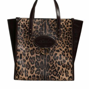 Dolce & Gabbana Leopard Print Tote Bag Women Brown ONE SIZE Brown