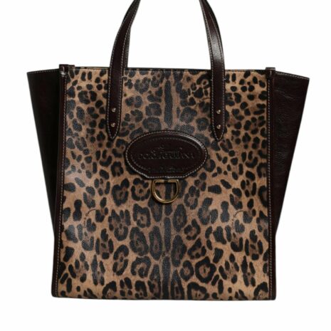 Dolce & Gabbana Leopard Print Tote Bag Women Brown