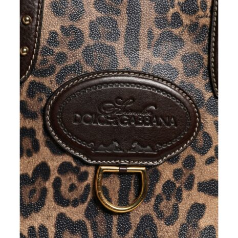 Dolce & Gabbana Leopard Print Tote Bag Women Brown