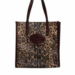 Dolce & Gabbana Leopard Print Tote Bag Women Brown ONE SIZE Brown