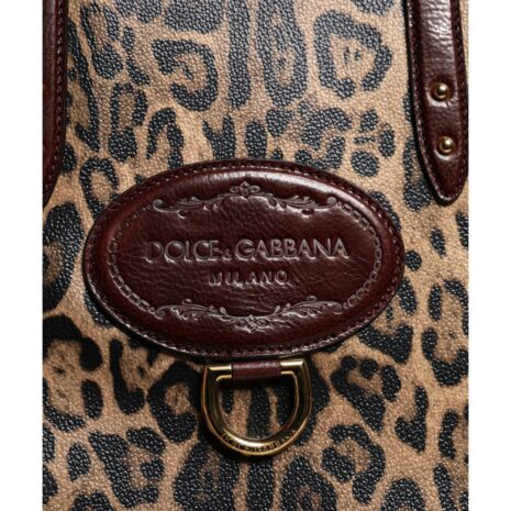 Dolce & Gabbana Leopard Print Tote Bag Women Brown