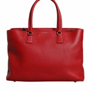 Dolce & Gabbana Pebbled Leather Tote Bag Women Red ONE SIZE Red
