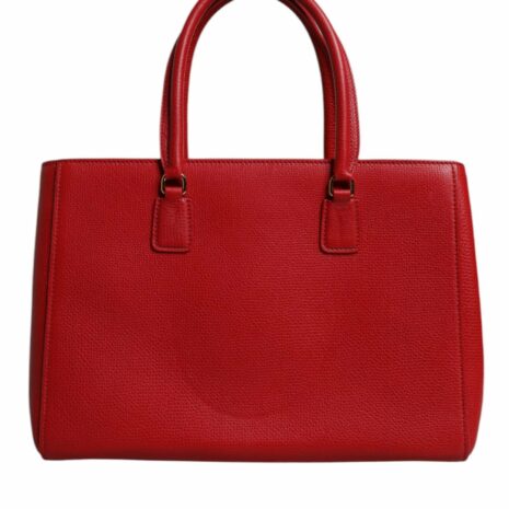 Dolce & Gabbana Pebbled Leather Tote Bag Women Red