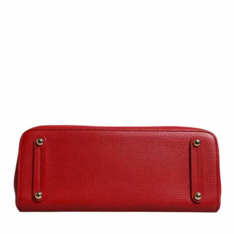 Dolce & Gabbana Pebbled Leather Tote Bag Women Red
