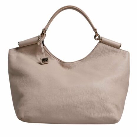 Dolce & Gabbana Leather Tote Handbag Women Pink Tote Bags ONE SIZE Pink