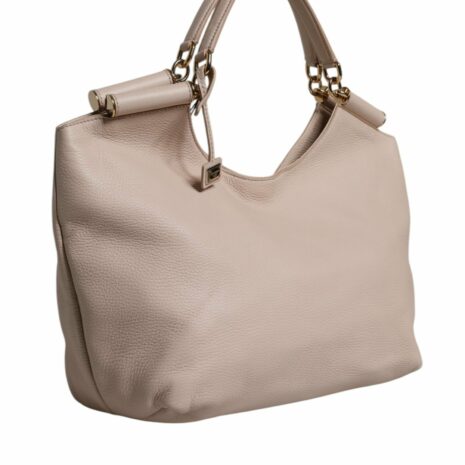 Dolce & Gabbana Leather Tote Handbag Women Pink Tote Bags