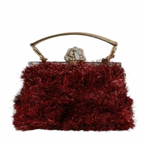 Dolce & Gabbana Red Tinsel Evening Handbag Women ONE SIZE Red