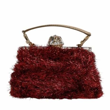 Dolce & Gabbana Red Tinsel Evening Handbag Women