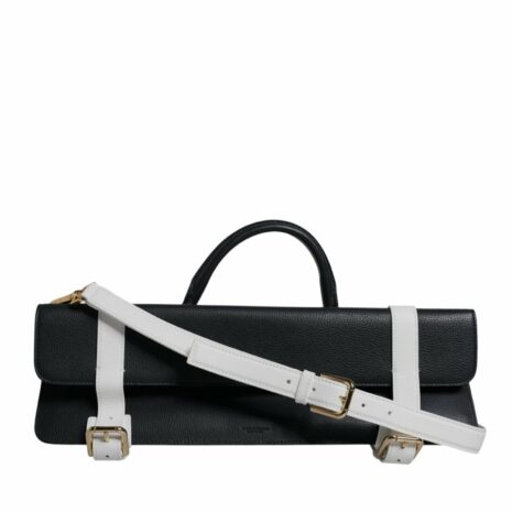 Dolce & Gabbana TwoTone Leather Shoulder Bag Women Blue And White ONE SIZE Blue And White