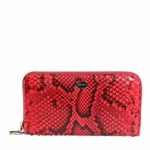 Dolce & Gabbana Snakeskin Zip Wallet Women Red Wallets & Pouches ONE SIZE Red