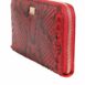 Dolce & Gabbana Snakeskin Zip Wallet Women Red Wallets & Pouches