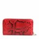 Dolce & Gabbana Snakeskin Zip Wallet Women Red Wallets & Pouches