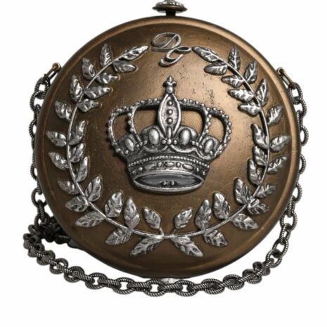 Dolce & Gabbana Crown Laurel Wreath Crossbody Women Gold Crossbody Bags