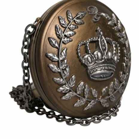 Dolce & Gabbana Crown Laurel Wreath Crossbody Women Gold Crossbody Bags