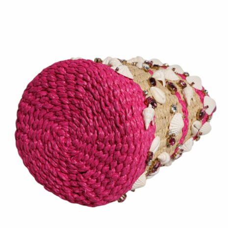 Dolce & Gabbana Shell Raffia Bucket Bag Women Multicolor Handbags