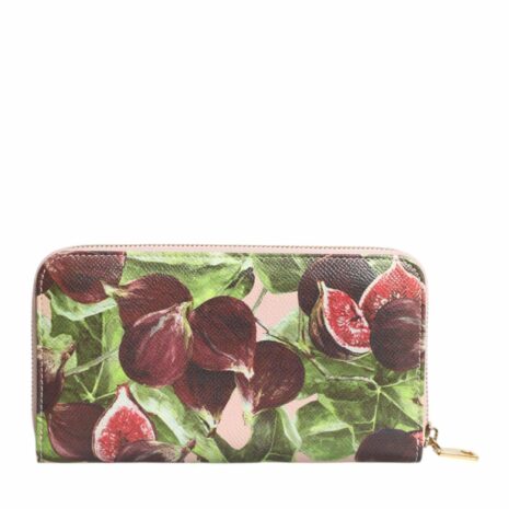 Dolce & Gabbana Fig Print ZipAround Wallet Women Multicolor Wallets & Pouches