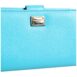 Dolce & Gabbana Pebbled Leather Wallet Snap Closure Women Light Blue Wallets & Pouches