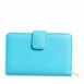 Dolce & Gabbana Pebbled Leather Wallet Snap Closure Women Light Blue Wallets & Pouches