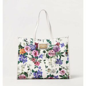 Dolce & Gabbana Floral Canvas Tote Bag Women Multicolor ONE SIZE Multicolor