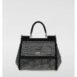 Dolce & Gabbana Sicily CrystalEmbellished Top Handle Bag Women Black Handbags ONE SIZE Black