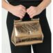 Dolce & Gabbana Sicily Metallic Leather Satchel Women Gold Handbags
