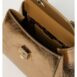Dolce & Gabbana Sicily Metallic Leather Satchel Women Gold Handbags