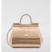 Dolce & Gabbana Sicily Metallic Leather Top Handle Bag Women Gold Clutch Bags ONE SIZE Gold