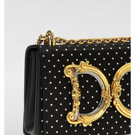 Dolce & Gabbana Polka Dot Chain Bag Women White Clutch Bags