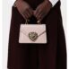 Dolce & Gabbana Sicily Mini Bag Heart Embellishment Women Blush Pink Clutch Bags