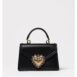 Dolce & Gabbana Sicily Small Heart Embellished Women Black Clutch Bags ONE SIZE Black