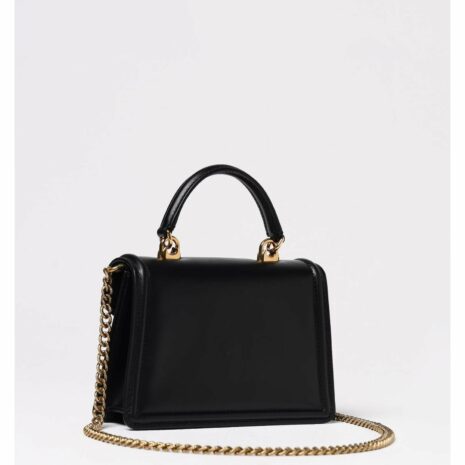Dolce & Gabbana Sicily Small Heart Embellished Women Black Clutch Bags