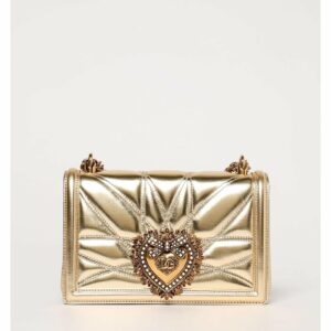 Dolce & Gabbana Sicily Quilted Leather Shoulder Bag Women Dark Clutch Bags ONE SIZE Dark