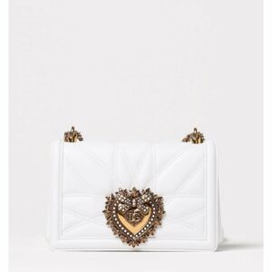 Dolce & Gabbana Sicily HeartShaped Quilted Bag Women White Clutch Bags ONE SIZE White